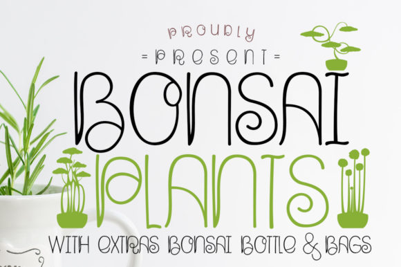 Bonsai Plants Font for Business Branding