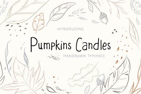 Pumpkins Candles Font for Handmade Creations