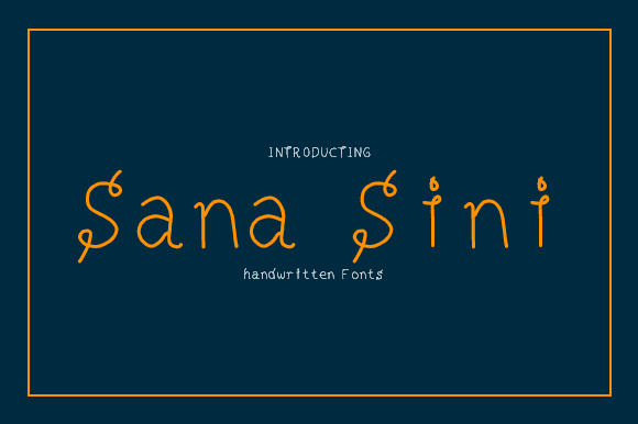 Sana Sini: A Handwritten Font for Modern Branding