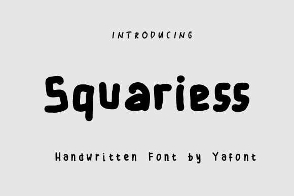 Squariess: A Quirky Handwritten Font for Editorial Design