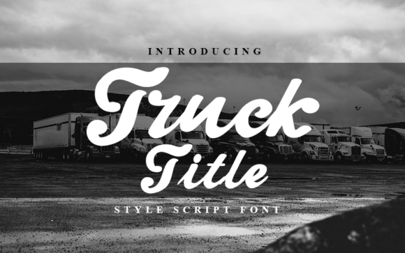 Truck Title: A Handwritten Font for Editorial Elegance